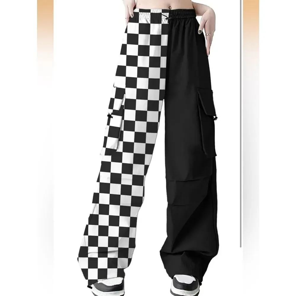 New Girls Size 16-170, Cargo Pants Elastic Waist Drawstring with Pockets Pants,‎